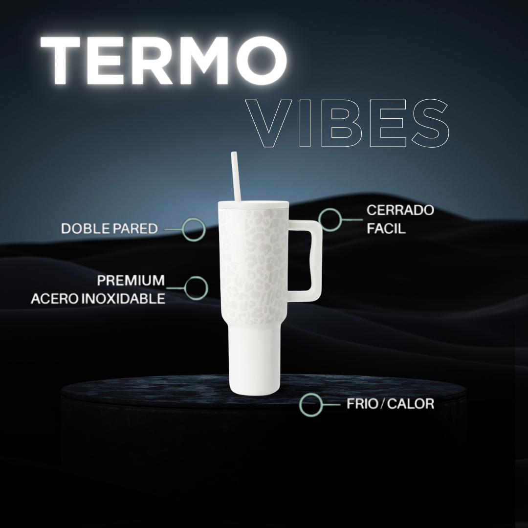 Safari White Cat  – Vaso Térmico 1200 ml